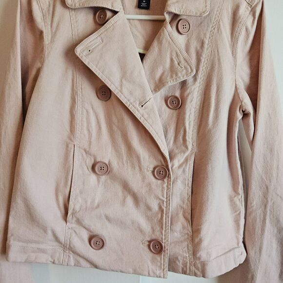 Gap Y2K Double Breasted Lightweight Stretch Peacoat - Size M - Picture 3 of 11